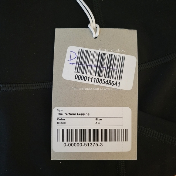 NWT Everlane The Perform Pocket Legging Size XS Black High Waist Full Length - Picture 7 of 10